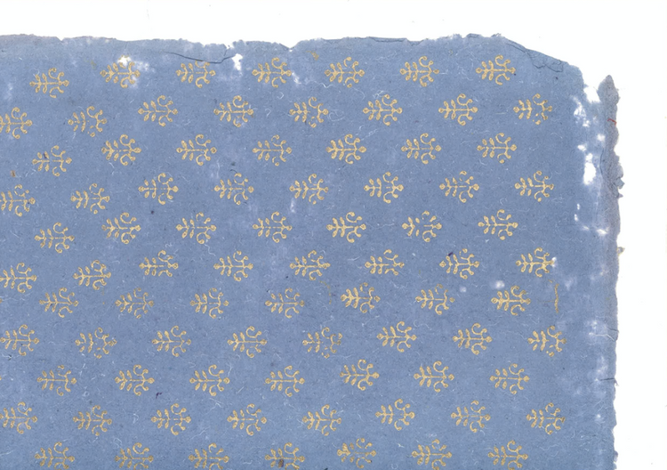 A golden crest on Cerulean Blue