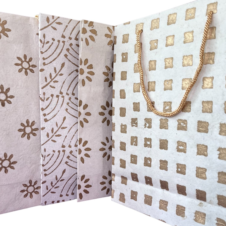 Paper Bag: Golden Prints Assorted