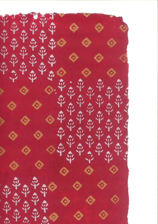 Gold & White Bandhani on Magenta 05