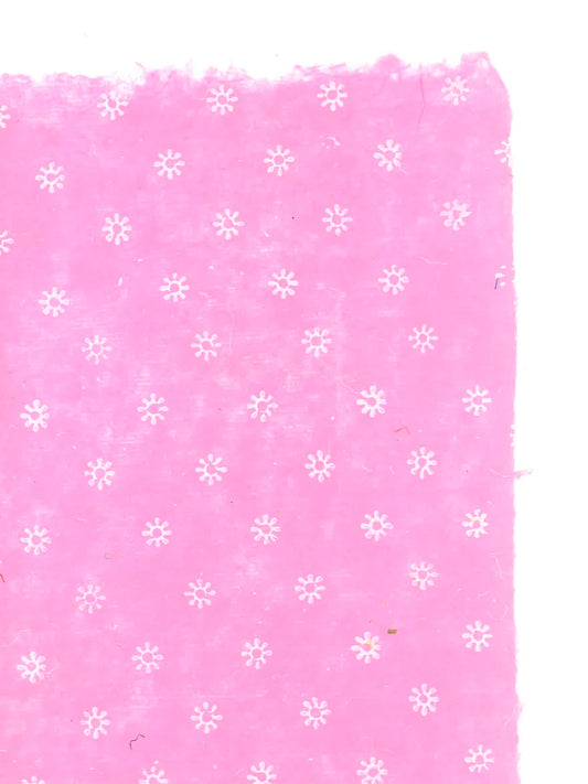 White Flower on Baby Pink