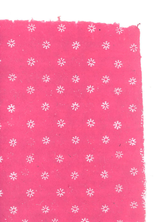 White Flower on Bubblegum Pink